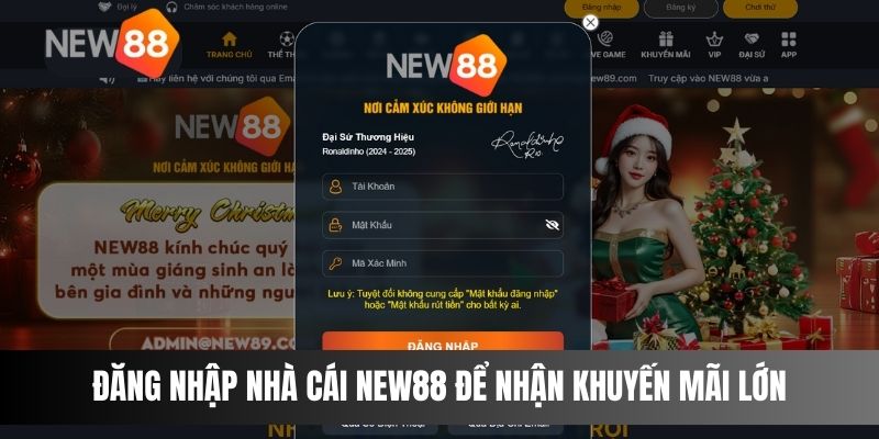 Đăng nhập nhà cái NEW88 để nhận khuyến mãi lớn