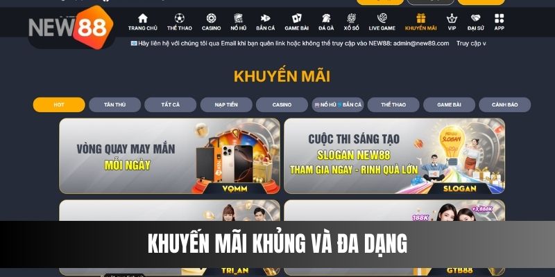 Khuyến mãi khủng và đa dạng